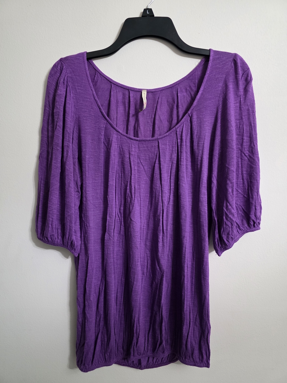 Olivia Moon Purple Scoop Neck Tunic Top